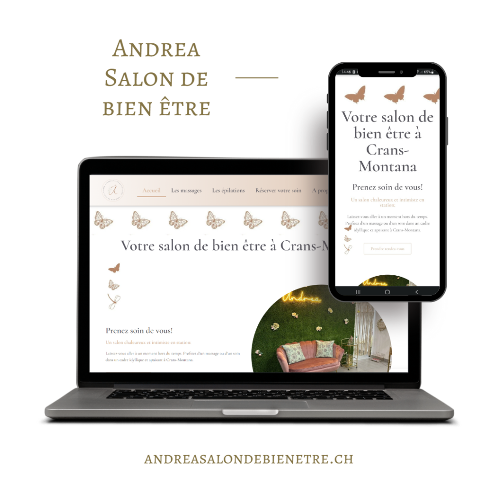 Site web Andrea Salon de Bien-Être