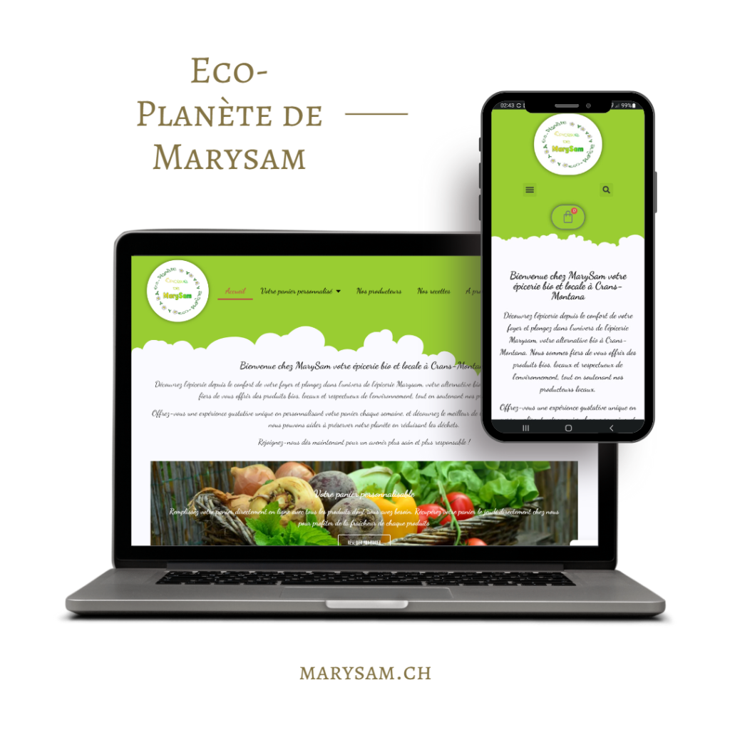 Site web Épicerie Marysam